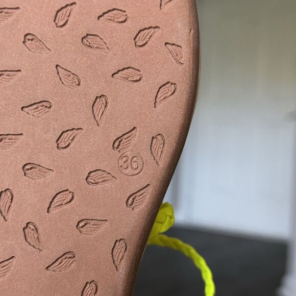 Ancient Greek Sandals Eleftheria Neon Yellow Women’s 36 NEW MSRP $285 Handmade - Picture 8 of 9